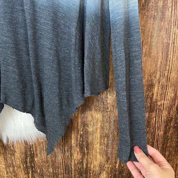 YFP| Dip Dye Ombre Asymmetrical Top Long Sleeve - Picture 2 of 7